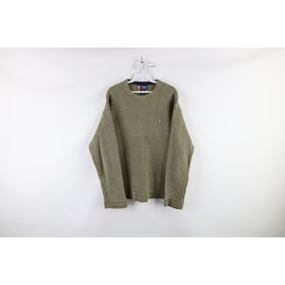 Ralph Lauren CHAPS Herringbone Cotton Knit Sweater Men's M Size Vintage / eaa381649